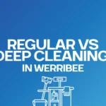 Professional cleaner performing deep house cleaning in a modern Werribee home kitchen